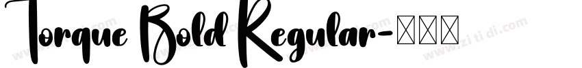 Torque Bold Regular字体转换